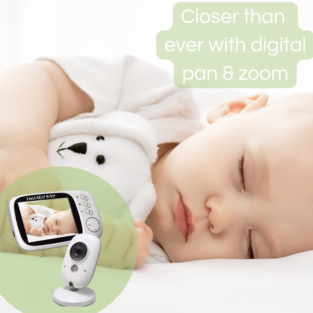 Lullaby Rabbit Motion Sensor Lullaby Bay® LB603 Advance No-WiFi Baby Monitor with Digital Pan & Zoo ...