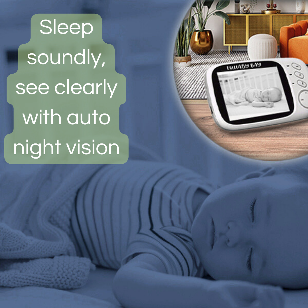 Lullaby Rabbit Motion Sensor Lullaby Bay® LB603 Advance No-WiFi Baby Monitor with Digital Pan & Zoo ...