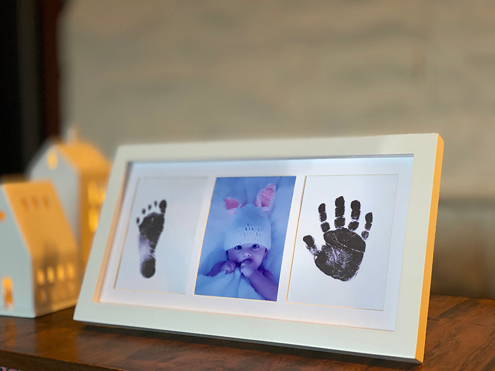 Inkless Baby Handprint & Footprint Kit with Frame | Newborn keepsake ...